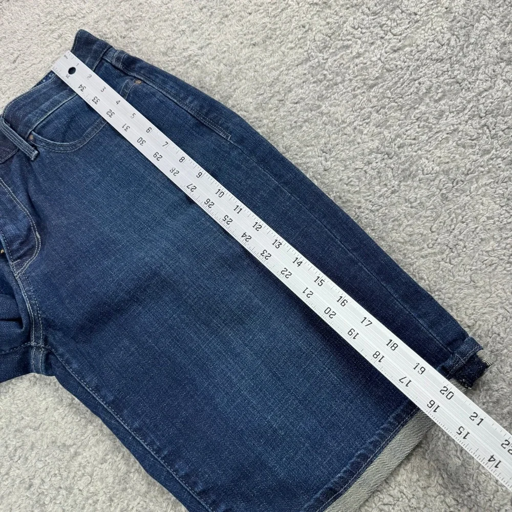 Levis 525 Perfect Waist Denim Bermuda Shorts Dark Wash Blue Womens Size‎ 8